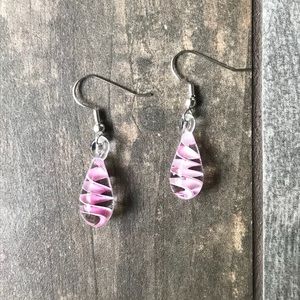 Pink Dangling Earrings